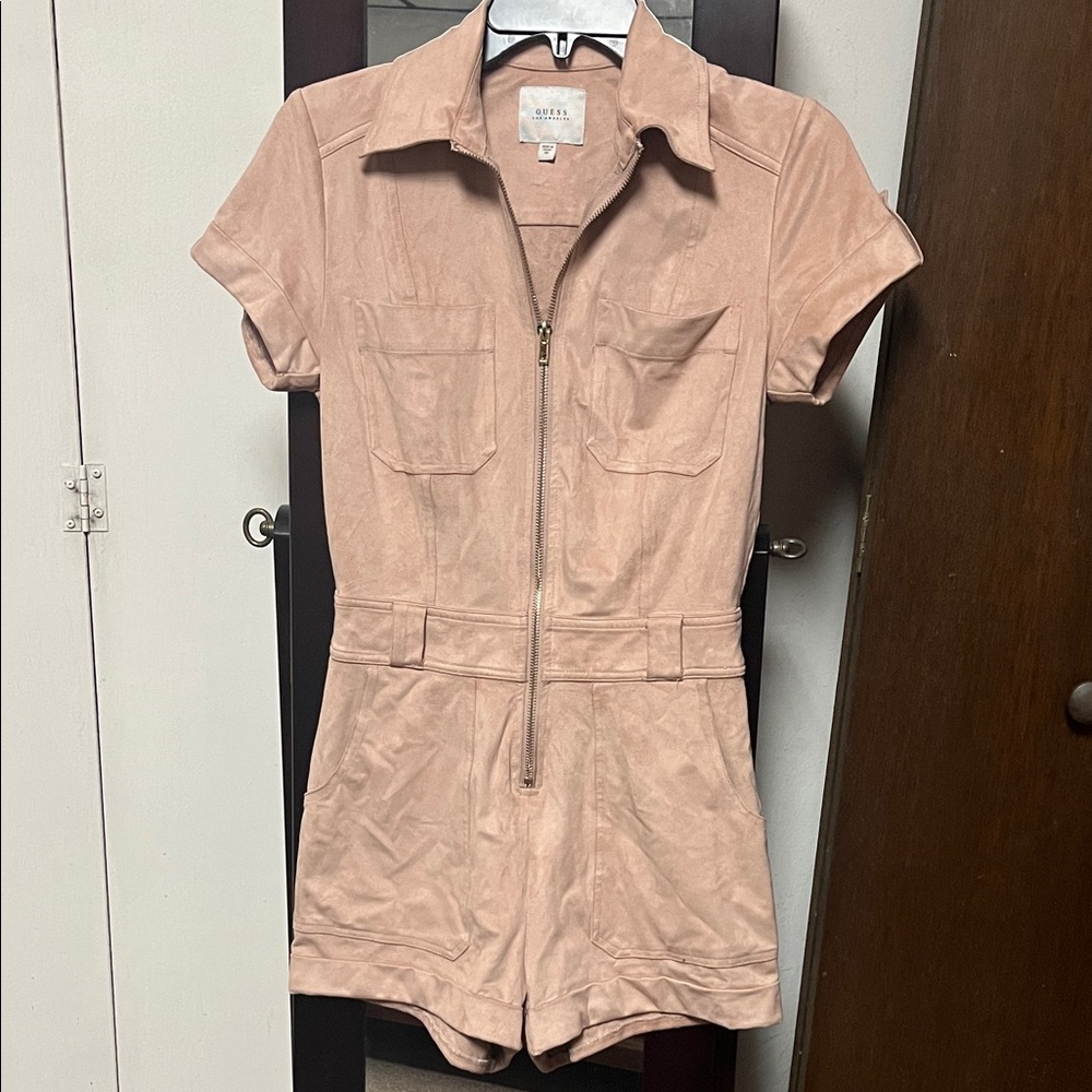 Guess Women's Blush Short Sleeve Jumpsuit